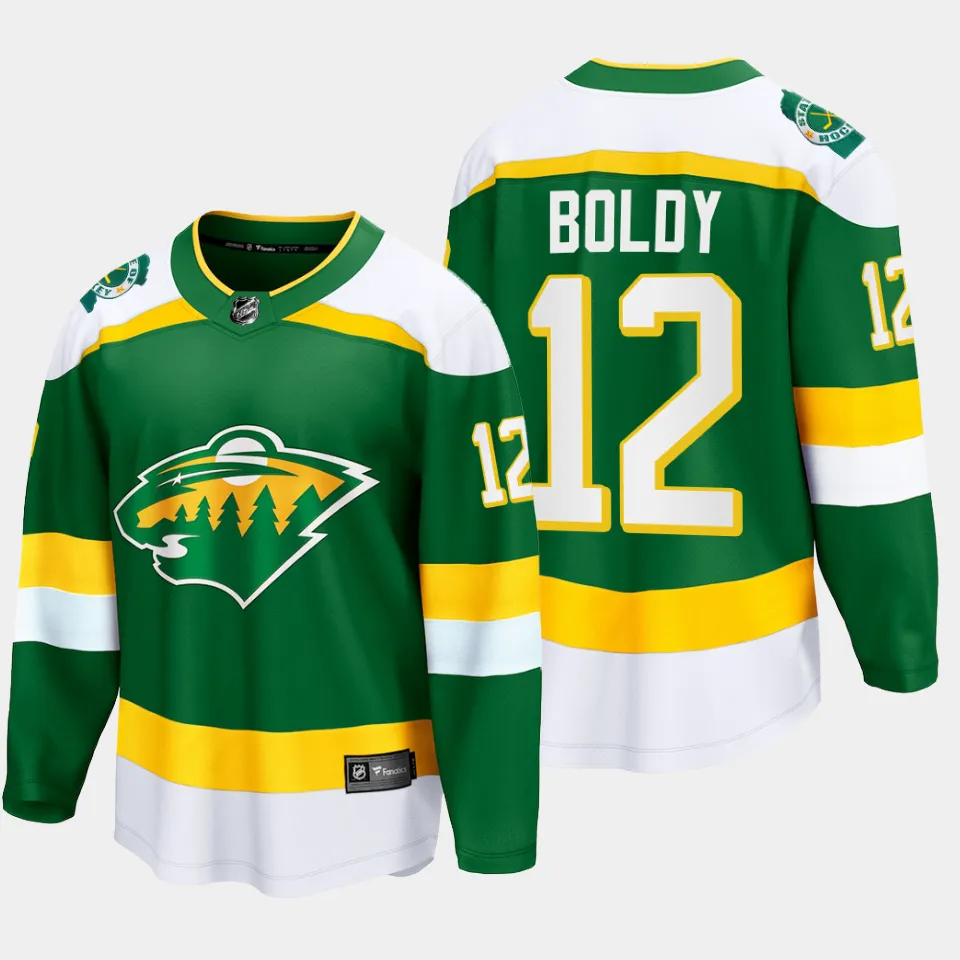 Minnesota Wild Matthew Boldy 2023-24 Alternate Green #12 Jersey ...