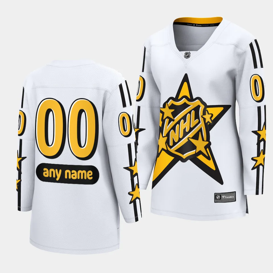 NHL Custom 00 White 2024 NHL AllStar Game Breakaway Jersey Women